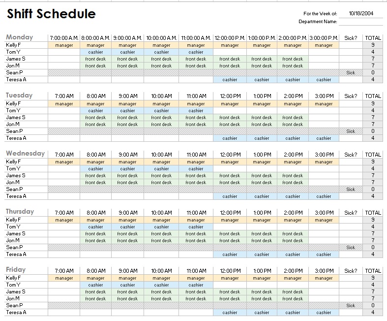 6 Free Labor Schedule Templates In MS Word And MS Excel 6 Free Labor Schedule Templates In MS Word And MS Excel