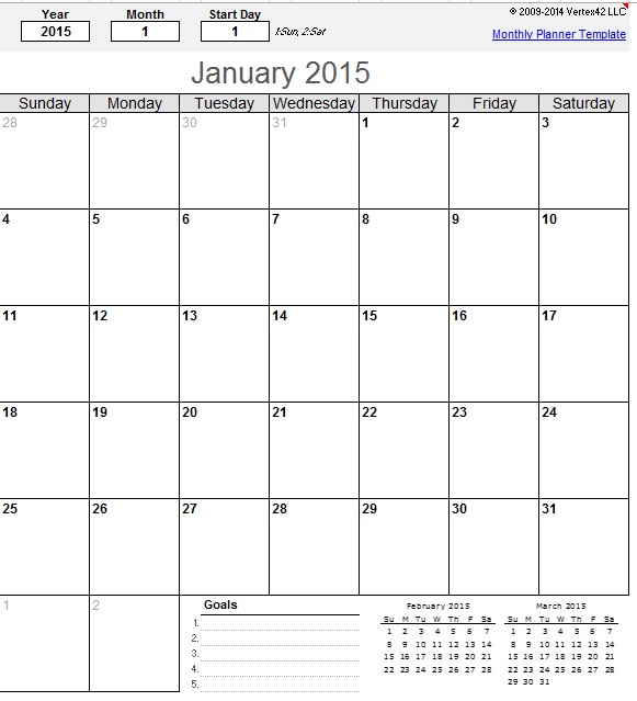 9 Free Monthly Calendar Schedule Templates in MS Word and MS Excel