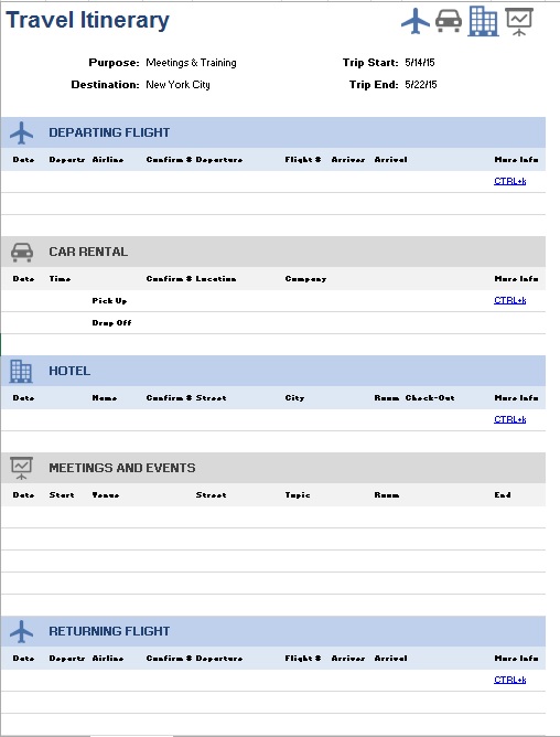 8 Free Trip Schedule Templates in MS Word and MS Excel