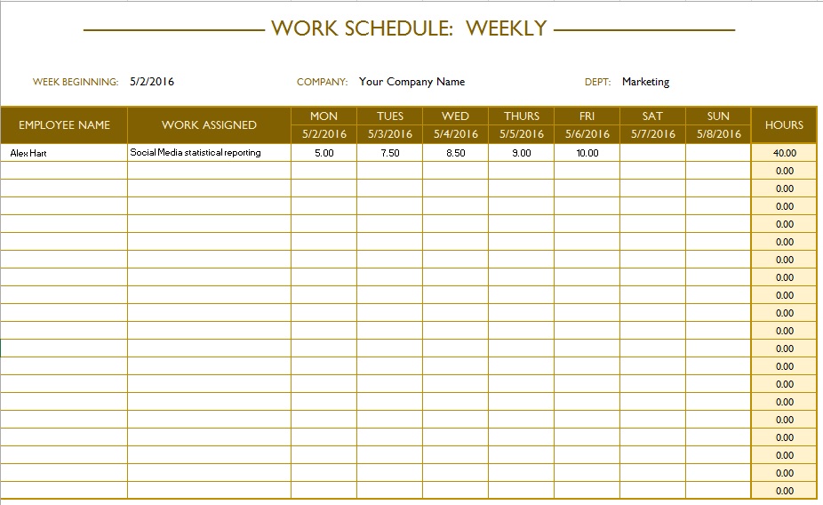 15 Free Office Schedule Templates In MS Word And MS Excel 15 Free Office Schedule Templates In MS Word And MS Excel