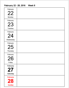 16 Free Weekly Schedule Templates (MS Word and MS Excel)