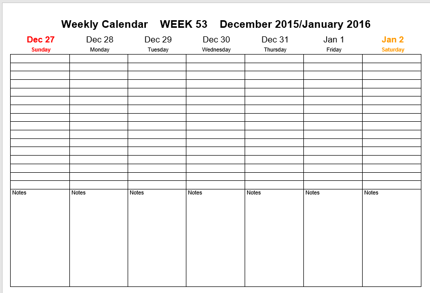 12 Free Weekly Schedule Templates MS Word And MS Excel 