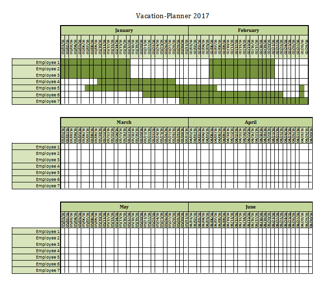 6 Free Vacation Schedule Templates in MS Word and MS Excel