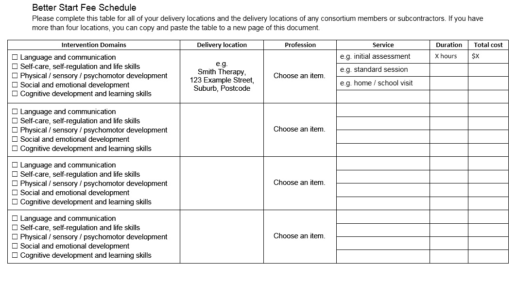 7 Free Fee Schedule Templates In MS Word And MS Excel