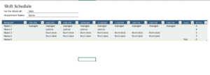15 Free Employee Work Schedule Templates in MS Excel &amp; MS Word Format